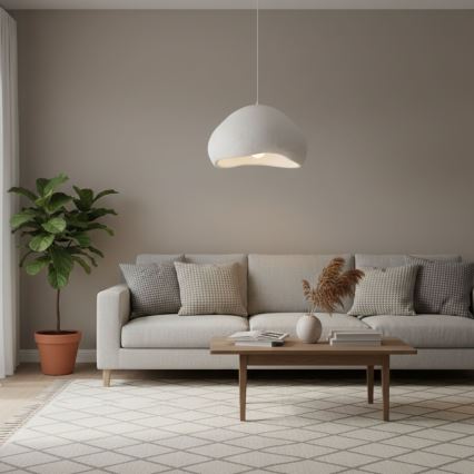 Brilagi - Viseča svetilka na kablu WABI SABI 1xE27/40W/230V Ø 50 cm bela