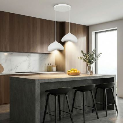 Brilagi - Viseča svetilka na kablu WABI SABI 2xE27/40W/230V, premer 45 cm, bela