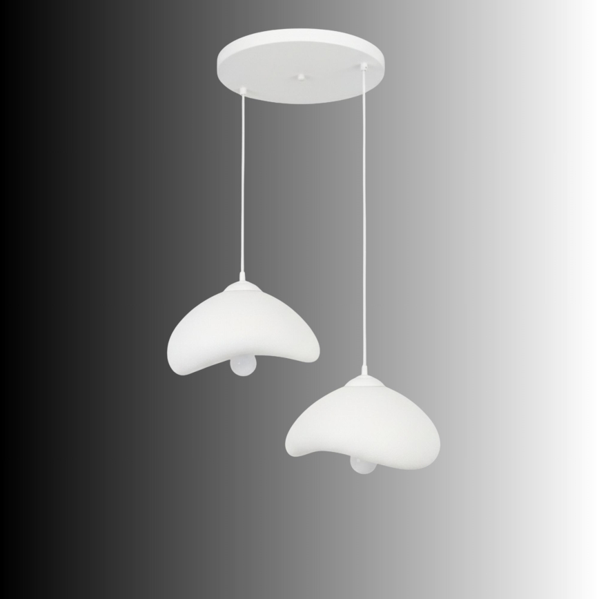 Brilagi - Viseča svetilka na kablu WABI SABI 2xE27/40W/230V, premer 45 cm, bela