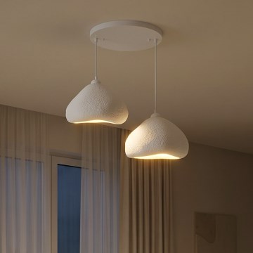 Brilagi - Viseča svetilka na kablu WABI SABI 2xE27/40W/230V, premer 45 cm, bela