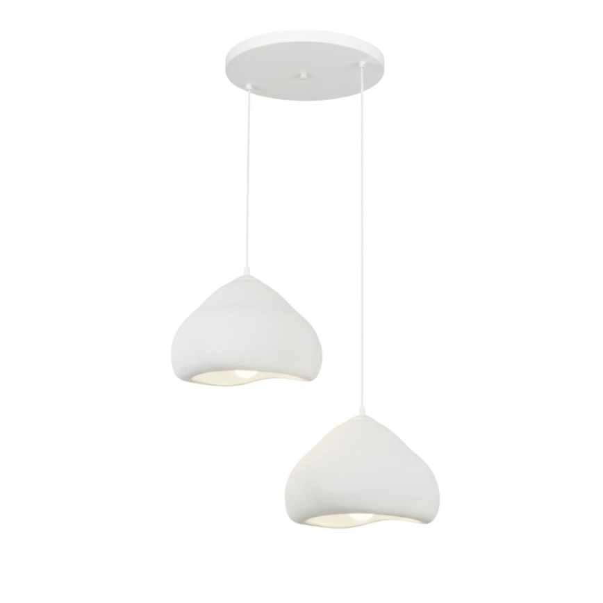 Brilagi - Viseča svetilka na kablu WABI SABI 2xE27/40W/230V, premer 45 cm, bela