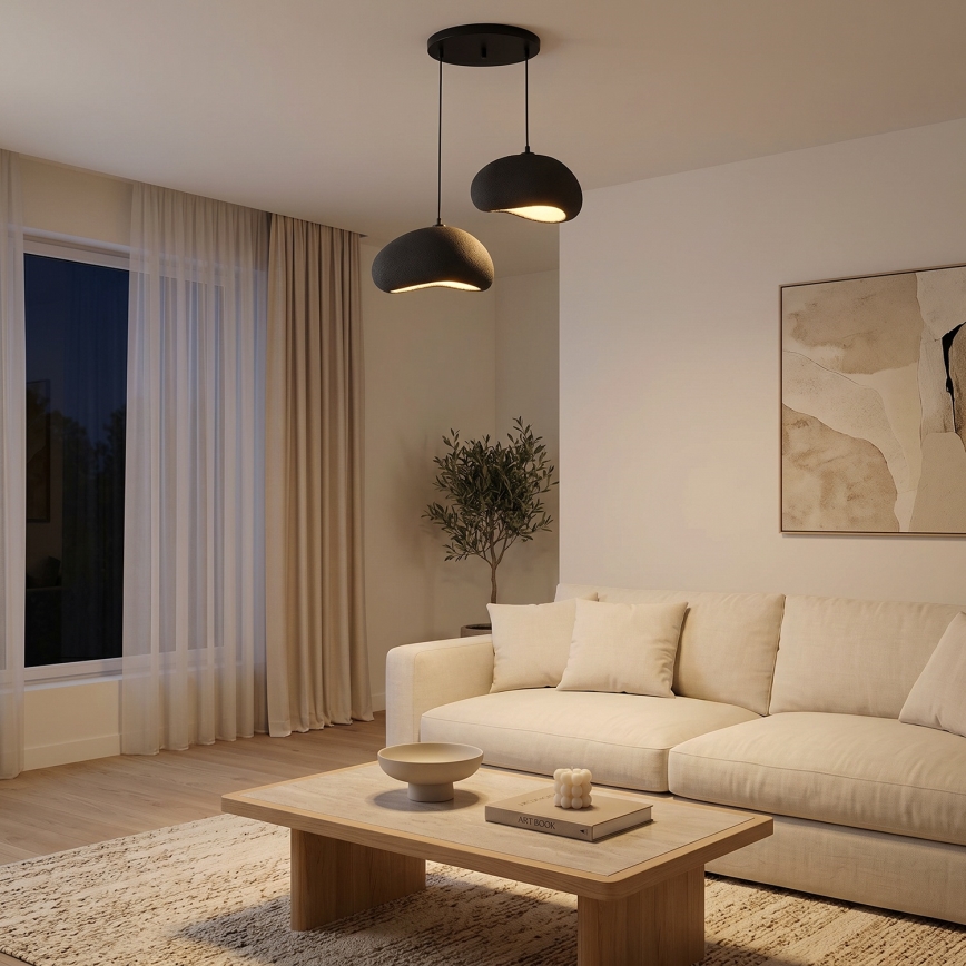 Brilagi - Viseča svetilka na kablu WABI SABI 2xE27/40W/230V, premer 60 cm, črna