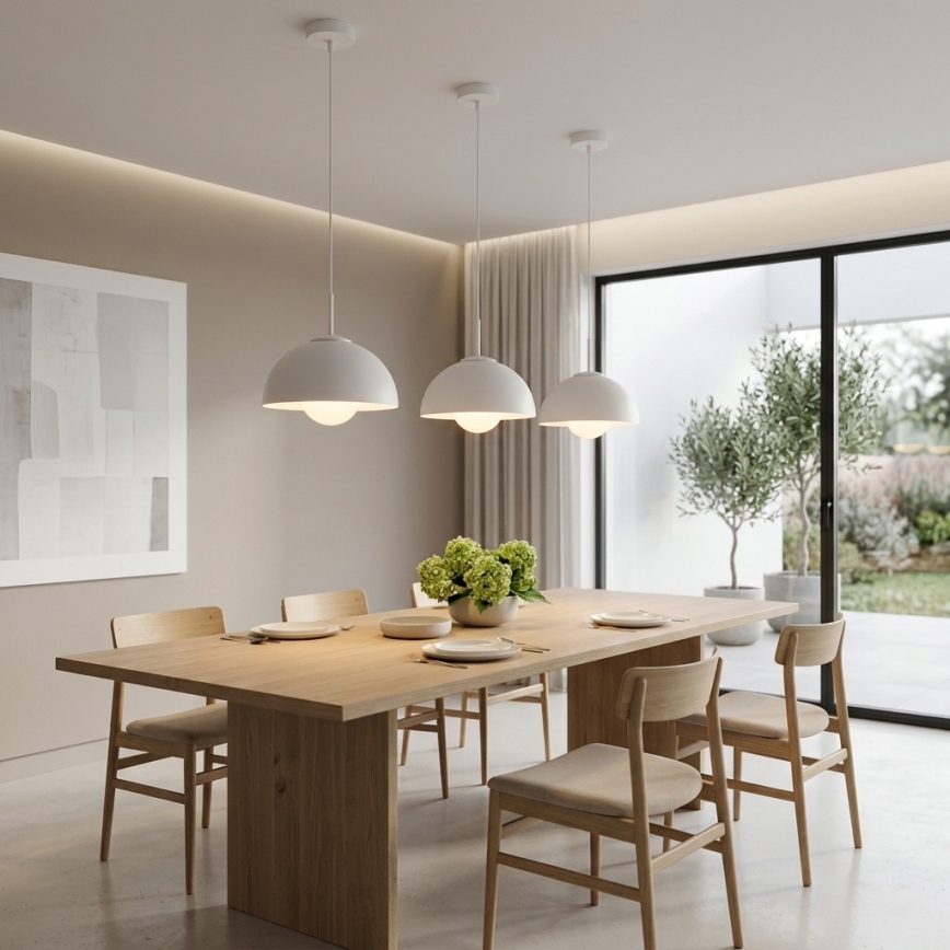 BRILAGI - Viseča svetilka na vrvici COSMO 1xE27/60W/230V, premer 30 cm, bela