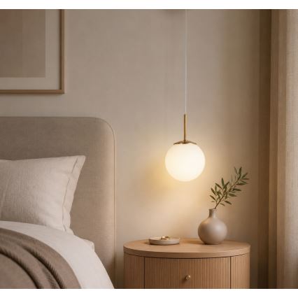 Brilagi - Viseča svetilka na vrvici MILO 1xE27/60W/230V zlata