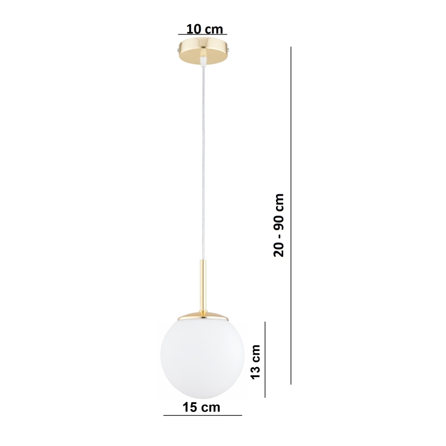Brilagi - Viseča svetilka na vrvici MILO 1xE27/60W/230V zlata