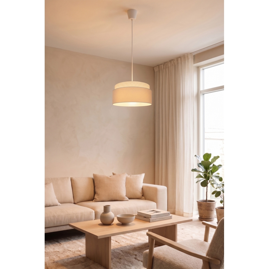 Brilagi - Viseča svetilka na vrvici PADOVA 1xE27/60W/230V Ø 40 cm kremna
