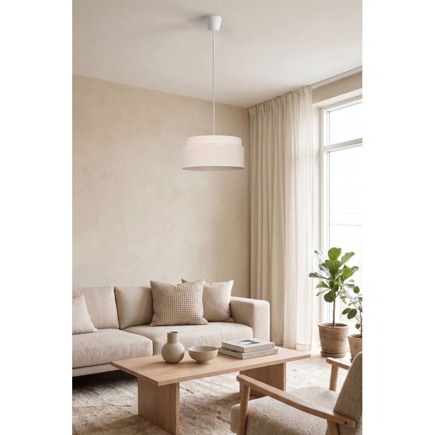 Brilagi - Viseča svetilka na vrvici PADOVA 1xE27/60W/230V Ø 40 cm kremna