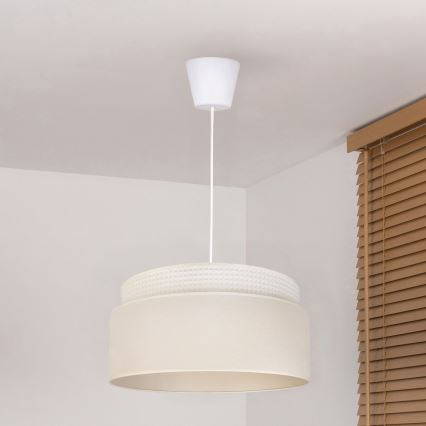 Brilagi - Viseča svetilka na vrvici PADOVA 1xE27/60W/230V Ø 40 cm kremna