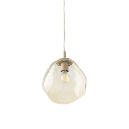 Brilagi - Viseča svetilka na vrvici VULCANO 1xE27/15W/230V premer 25 cm bež/dimna bež