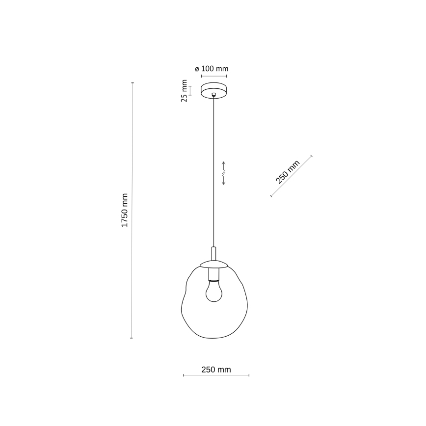 Brilagi - Viseča svetilka na vrvici VULCANO 1xE27/15W/230V premer 25 cm bež/dimna bež