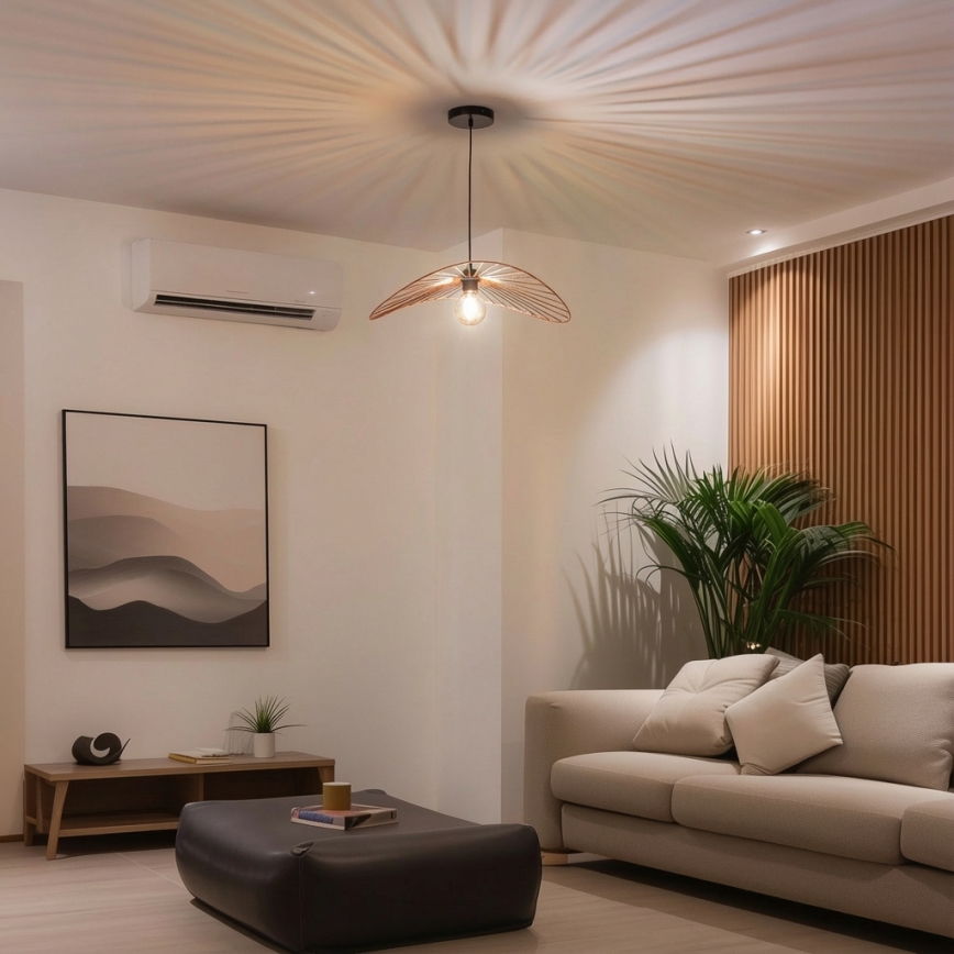 Brilagi - Viseči LED lestenec na jeklenem lanku CERIA WIRE 1xE27/40W/230V 40x56 cm bronz