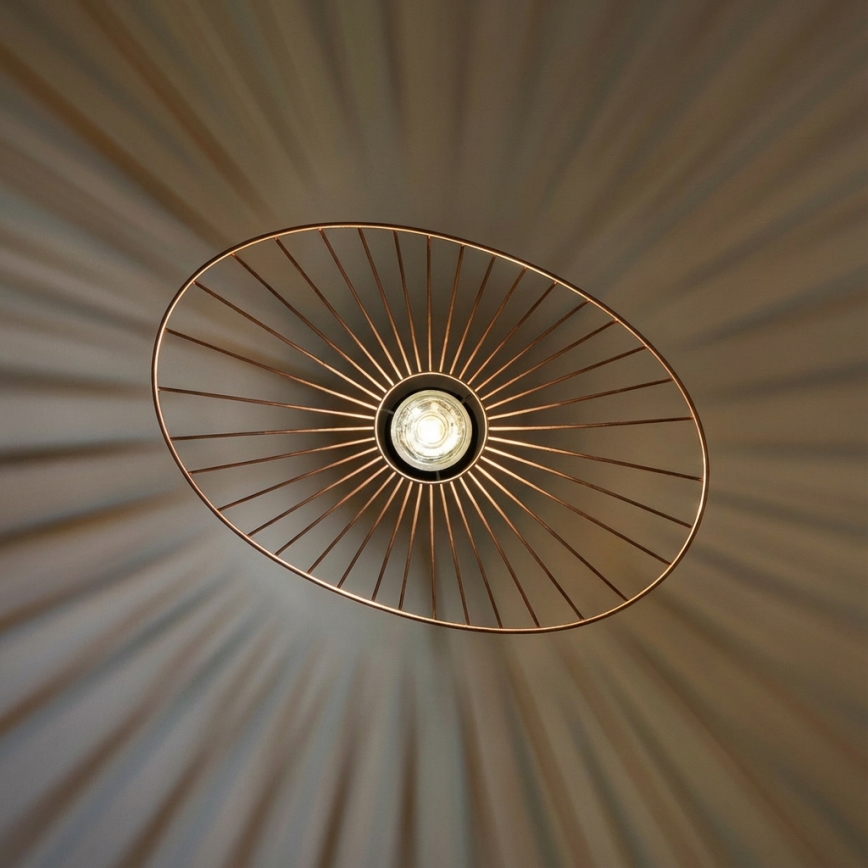 Brilagi - Viseči LED lestenec na jeklenem lanku CERIA WIRE 1xE27/40W/230V 40x56 cm bronz