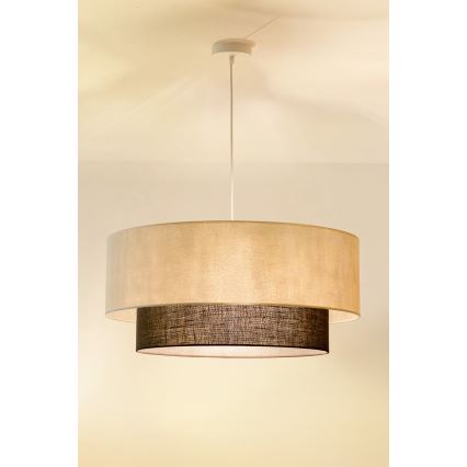 Brilagi - viseči LED lestenec na vrvici BOHO STYLE 3xE27/15W/230V premer 60 cm kremna/rjava