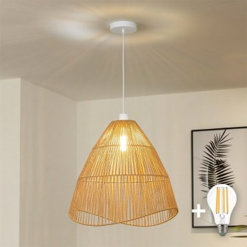 Brilagi - viseči LED lestenec na vrvici CERIA BOHO 1xE27/40W/230V, premer 50 cm, rjav