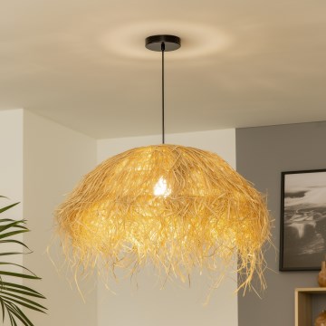 Brilagi - Viseči LED lestenec na vrvici CERIA BOHO 1xE27/40W/230V, premer 60 cm, rafija