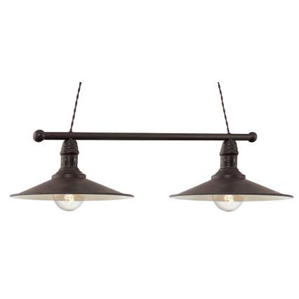 Brilagi - Viseči lestenec FORGE na vrvici 2xE27/60W/230V, rjav