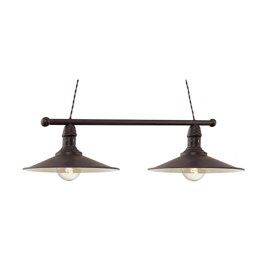 Brilagi - Viseči lestenec FORGE na vrvici 2xE27/60W/230V, rjav