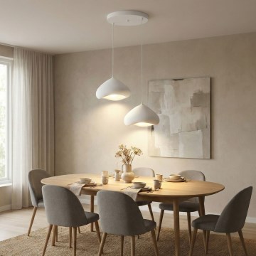 Brilagi - Viseči lestenec LORA, 2x E27/40W/230V, Ø 45 cm, bela