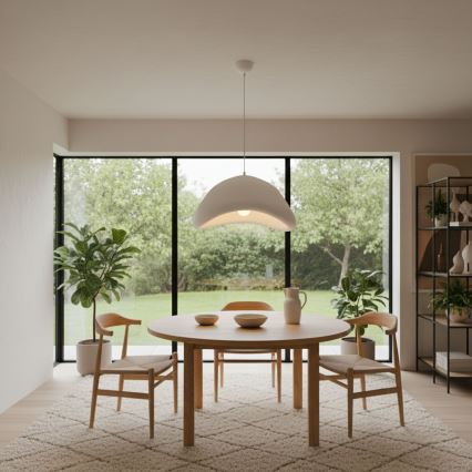 Brilagi - Viseči lestenec LUNA na kablu 1xE27/40W/230V, premer 52 cm, bela