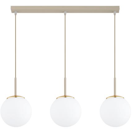 Brilagi - Viseči lestenec MILO 3xE27/60W/230V bež/zlata