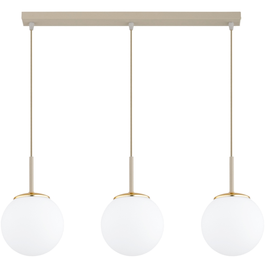 Brilagi - Viseči lestenec MILO 3xE27/60W/230V bež/zlata