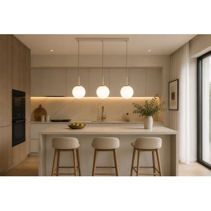 Brilagi - Viseči lestenec MILO 3xE27/60W/230V bež/zlata