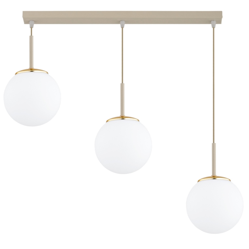 Brilagi - Viseči lestenec MILO 3xE27/60W/230V bež/zlata