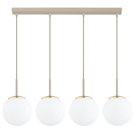 Brilagi - Viseči lestenec MILO 4xE27/60W/230V bež/zlata