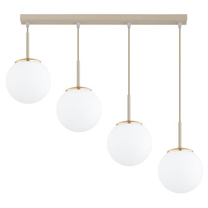 Brilagi - Viseči lestenec MILO 4xE27/60W/230V bež/zlata