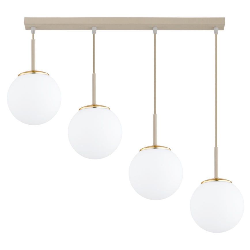 Brilagi - Viseči lestenec MILO 4xE27/60W/230V bež/zlata