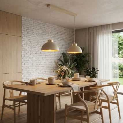 Brilagi - Viseči lestenec na kablu 2xE27/60W/230V bež/zlata