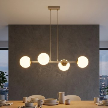 Brilagi - Viseči lestenec na kablu 4xE27/60W/230V bež/zlata