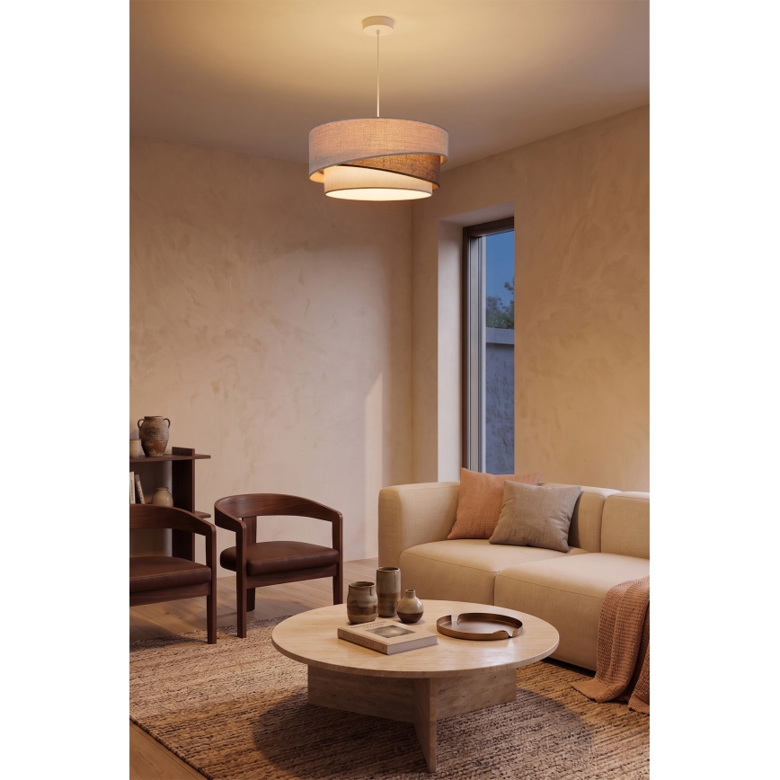 Brilagi - Viseči lestenec na kablu ARROW 1xE27/60W/230V premer 45 cm bež/rjava/bela