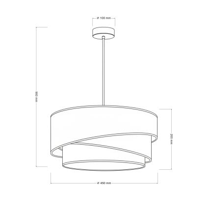 Brilagi - Viseči lestenec na kablu ARROW 1xE27/60W/230V premer 45 cm bež/rjava/bela