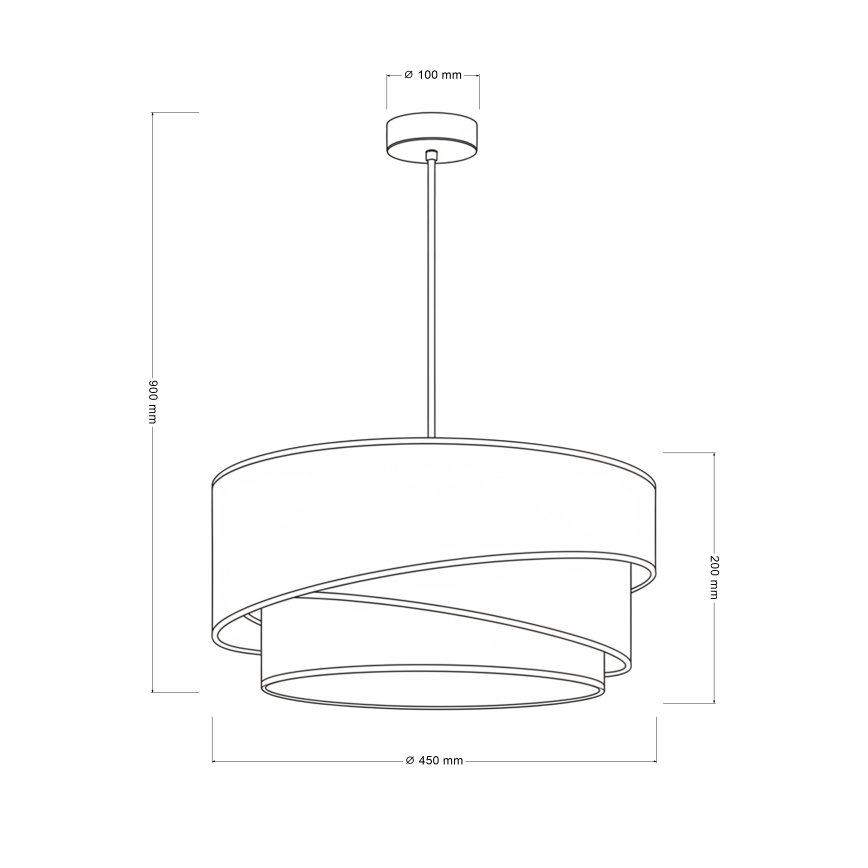 Brilagi - Viseči lestenec na kablu ARROW 1xE27/60W/230V premer 45 cm bež/rjava/bela