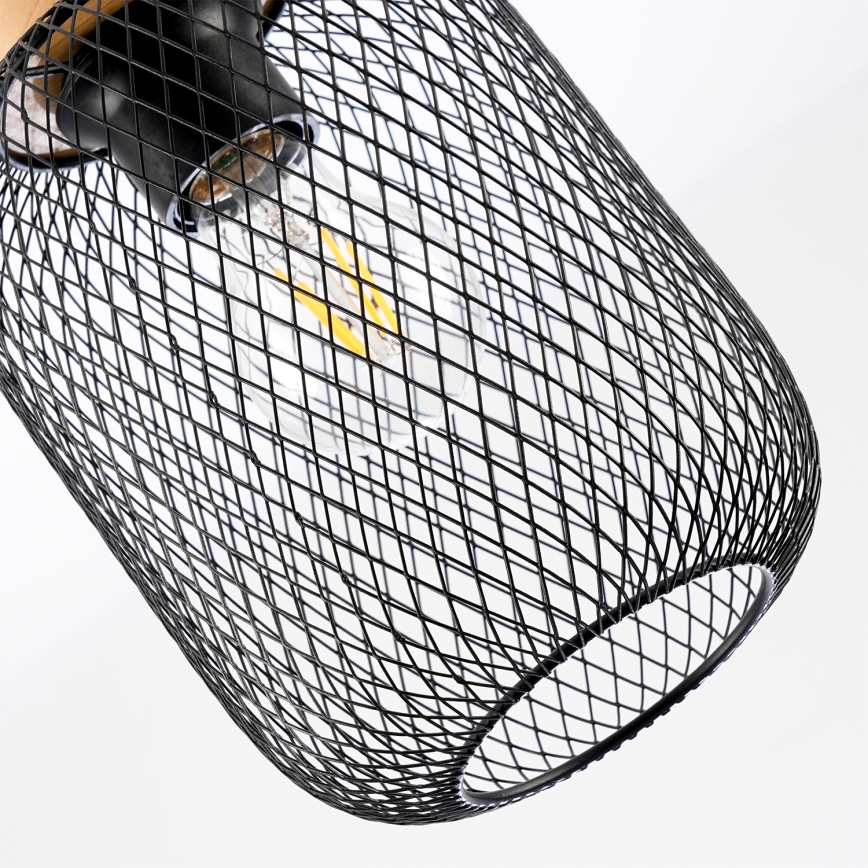 Brilagi - Viseči lestenec na kablu BASKLITE 1xE27/15W/230V les/črna