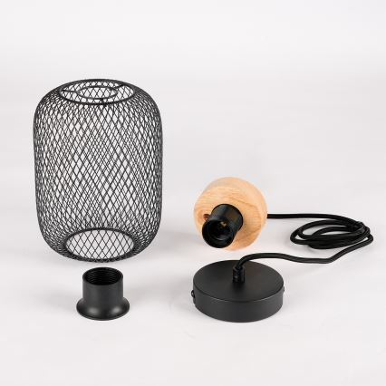 Brilagi - Viseči lestenec na kablu BASKLITE 1xE27/15W/230V les/črna