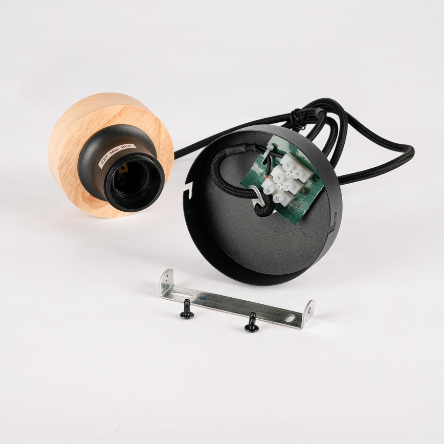 Brilagi - Viseči lestenec na kablu BASKLITE 1xE27/15W/230V les/črna