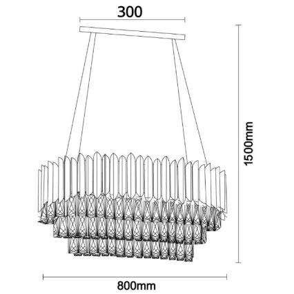Brilagi - Viseči lestenec na kablu CARLOS 10xE14/40W/230V