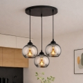 Brilagi - Viseči lestenec na kablu DIOR 3xE27/60W/230V črna/dimna siva