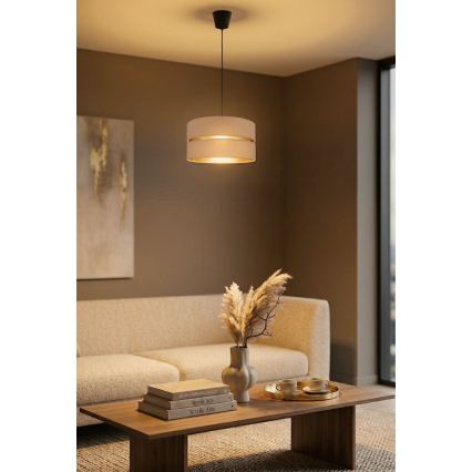 Brilagi - Viseči lestenec na kablu DUO-DUO 1xE27/60W/230V, premer 40 cm, bež/zlata