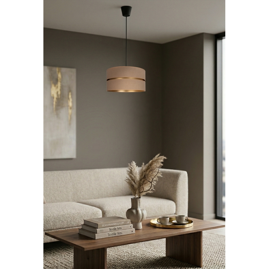 Brilagi - Viseči lestenec na kablu DUO-DUO 1xE27/60W/230V, premer 40 cm, bež/zlata