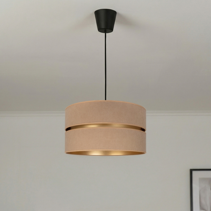 Brilagi - Viseči lestenec na kablu DUO-DUO 1xE27/60W/230V, premer 40 cm, bež/zlata