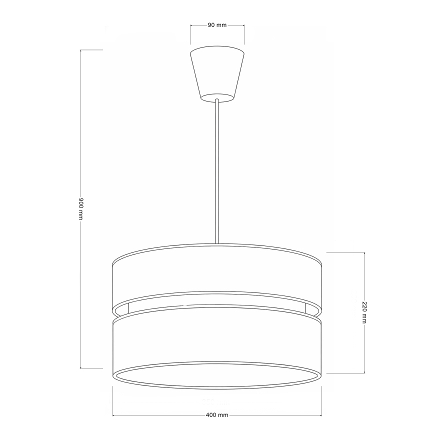Brilagi - Viseči lestenec na kablu DUO-DUO 1xE27/60W/230V, premer 40 cm, bež/zlata