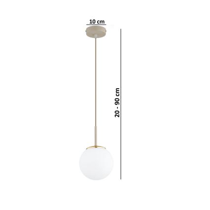 Brilagi - viseči lestenec na kablu MILO ECRU 1xE27/60W/230V v bež/zlati barvi