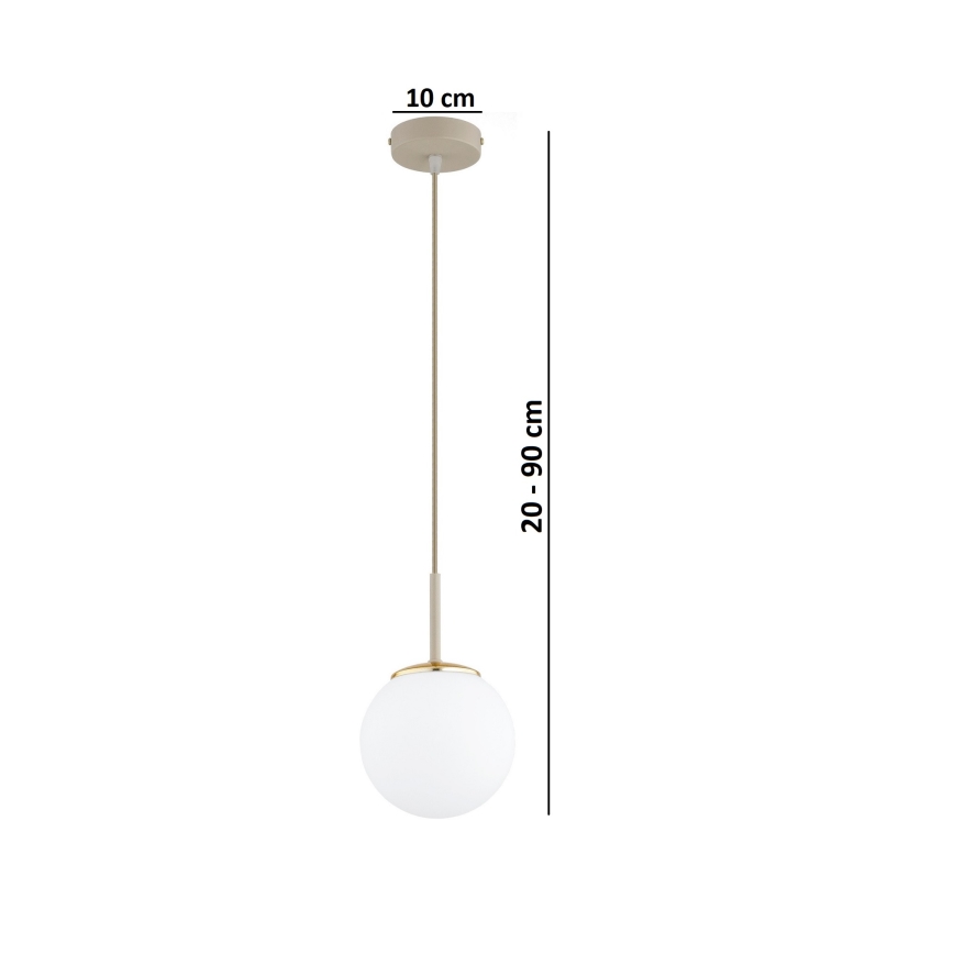Brilagi - viseči lestenec na kablu MILO ECRU 1xE27/60W/230V v bež/zlati barvi