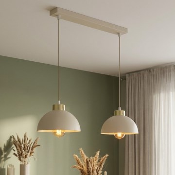 Brilagi - Viseči lestenec na kablu MOON 2xE27/60W/230V bež/zlata