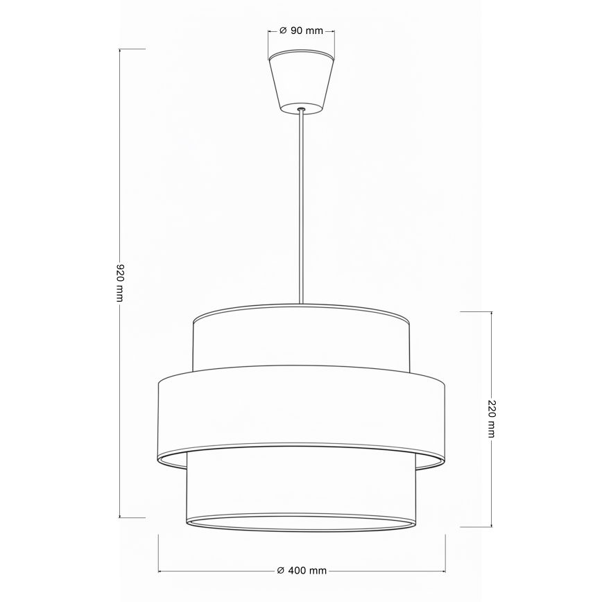 Brilagi - Viseči lestenec na kablu SPACE 1xE27/60W/230V, premer 40 cm, bež/kremna
