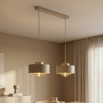Brilagi - Viseči lestenec na kablu SPRING 2xE27/60W/230V bež/zlata
