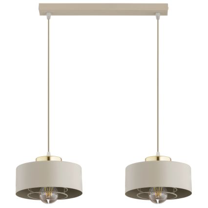 Brilagi - Viseči lestenec na kablu SPRING 2xE27/60W/230V bež/zlata